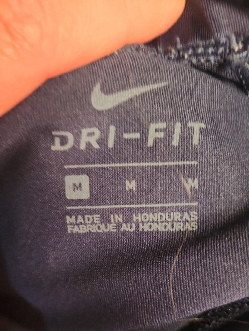 Nike Navy Blue Running Shorts with White Swoosh - Picture 2 of 3